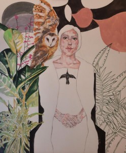op022-barbara bonfilo Save Humanity Series Omaggio a Frida acrilico su tela di cotone 100 x 120 cm 2018